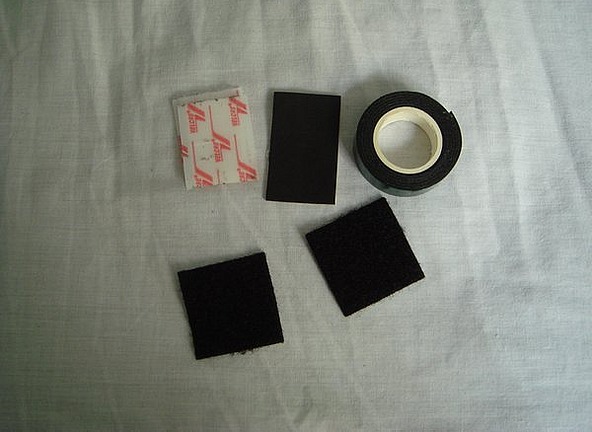 Velcro and double sided tape