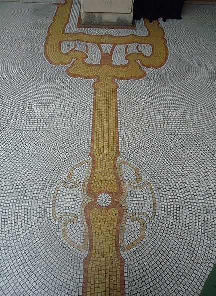 Victor Horta Art Nouveau floor mosaic