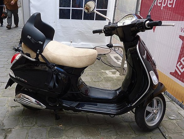 Vespa with a baby seat!!