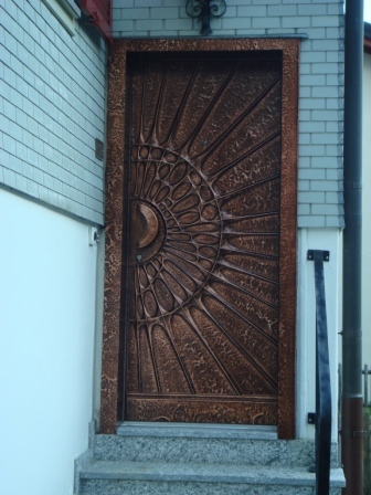 17 Very cool door made of copper