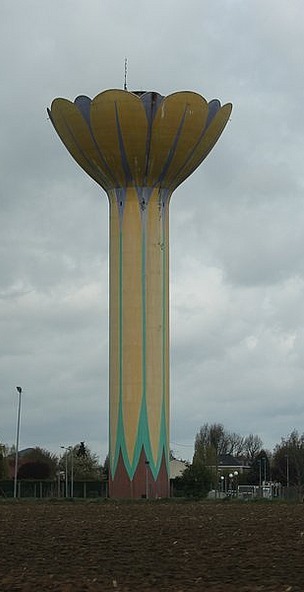 Colourful water towers